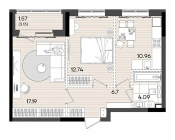 Квартира 53,3 м², 2-комнатная - изображение 2