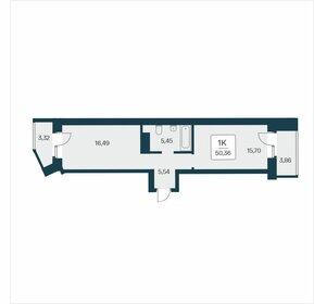 Квартира 50,4 м², 1-комнатная - изображение 1
