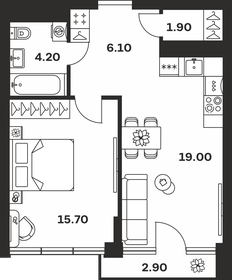 Квартира 49,8 м², 1-комнатная - изображение 1