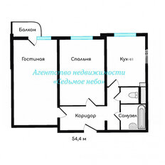 Квартира 53 м², 2-комнатная - изображение 2
