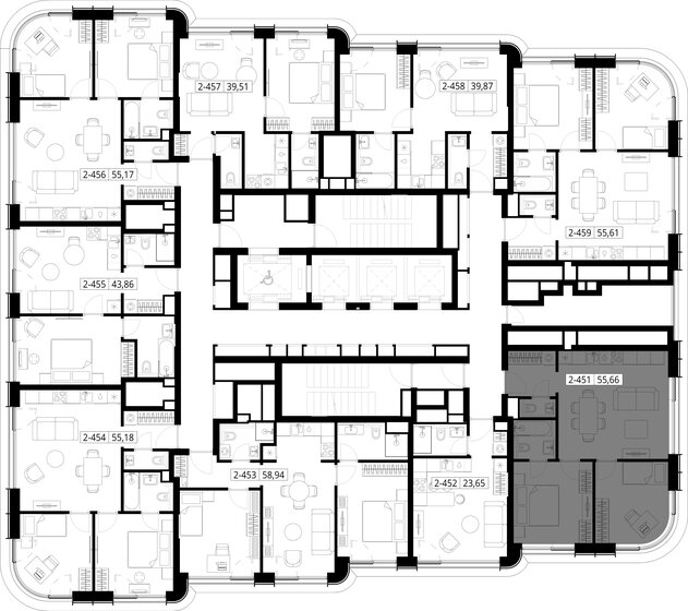 64,8 м², 2-комнатные апартаменты 16 977 600 ₽ - изображение 28