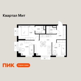 Квартира 62,2 м², 3-комнатная - изображение 1