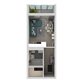 Квартира 24,4 м², студия - изображение 1