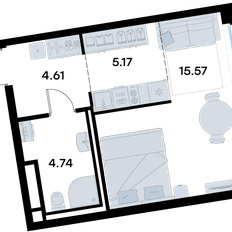 Квартира 30,1 м², студия - изображение 2