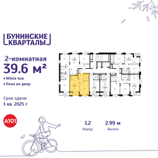 Квартира 39,6 м², 2-комнатная - изображение 2