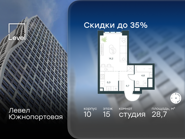 Квартира 28,7 м², студия - изображение 1