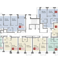Квартира 45,2 м², 1-комнатная - изображение 3