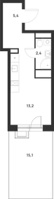 Квартира 25,5 м², студия - изображение 1