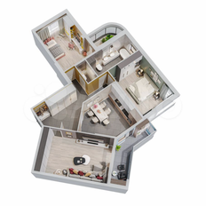 Квартира 104 м², 3-комнатная - изображение 1