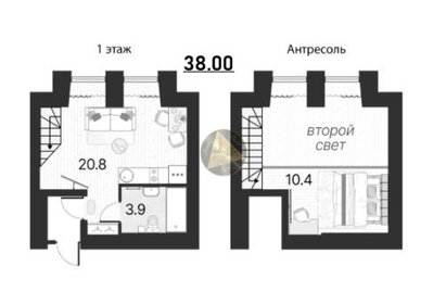 Квартира 38 м², 1-комнатные - изображение 1