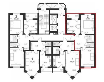 Квартира 65,1 м², 2-комнатная - изображение 2