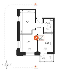 Квартира 48,1 м², 2-комнатная - изображение 1
