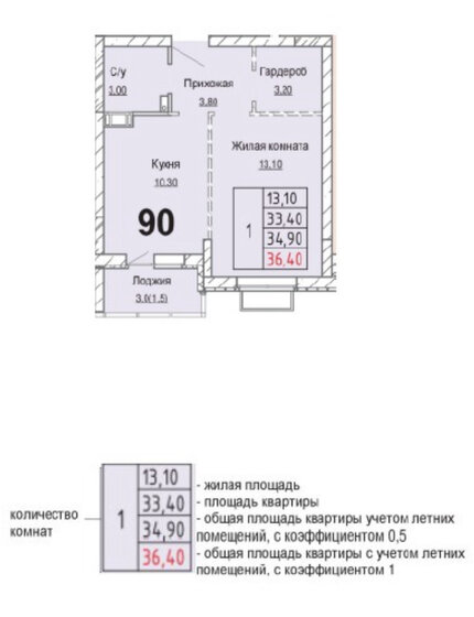 26,5 м², квартира-студия 4 611 000 ₽ - изображение 19
