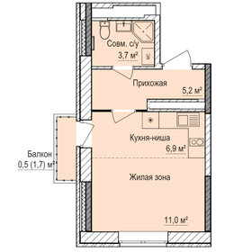 Квартира 27,3 м², студия - изображение 1