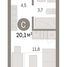 Квартира 20,1 м², студия - изображение 3