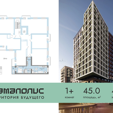 Квартира 45 м², 1-комнатная - изображение 2