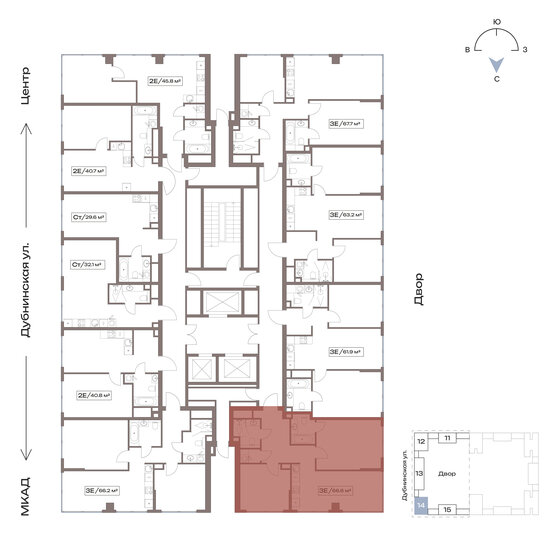 66,8 м², 2-комнатная квартира 32 897 304 ₽ - изображение 26