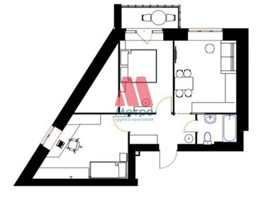 Квартира 54,9 м², студия - изображение 3