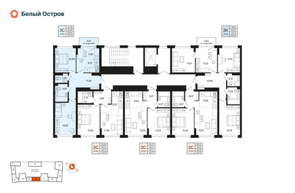 Квартира 55,9 м², 3-комнатная - изображение 2