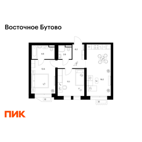 Квартира 56,3 м², 2-комнатная - изображение 1