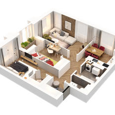Квартира 68,7 м², 3-комнатная - изображение 2