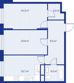 Квартира 57,2 м², 2-комнатная - изображение 1