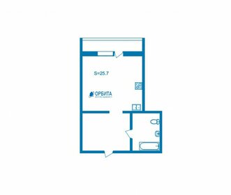Квартира 24,3 м², студия - изображение 1