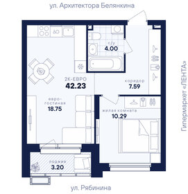 Квартира 42,2 м², 1-комнатная - изображение 2