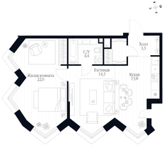 Квартира 60,4 м², 2-комнатная - изображение 3