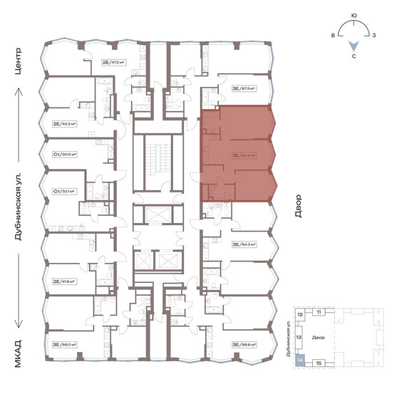 66,8 м², 2-комнатная квартира 32 897 304 ₽ - изображение 24