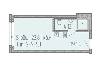 Квартира 23 м², студия - изображение 1