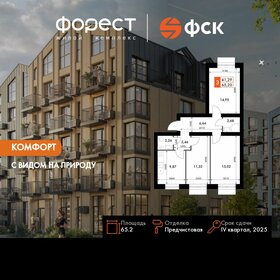 Квартира 65,2 м², 3-комнатная - изображение 1