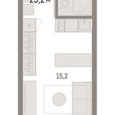 Квартира 25,2 м², студия - изображение 3