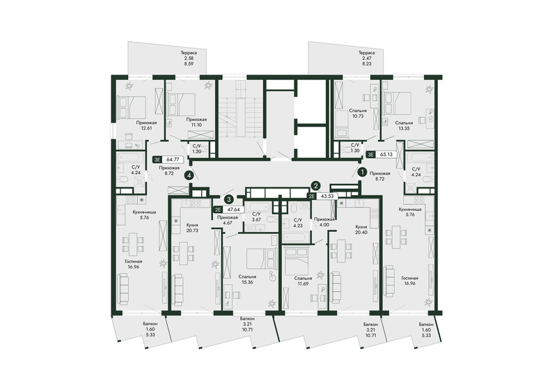 66,9 м², 3-комнатная квартира 24 906 004 ₽ - изображение 6