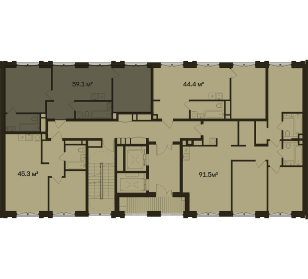 75 м², 3-комнатная квартира 28 900 000 ₽ - изображение 136