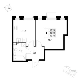 Квартира 40,3 м², 1-комнатная - изображение 1