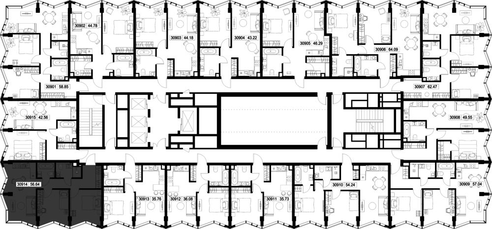 62 м², 2-комнатные апартаменты 35 000 000 ₽ - изображение 131