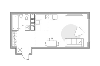 Квартира 33,2 м², студия - изображение 1