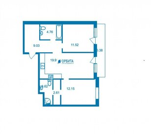 Квартира 62,7 м², 2-комнатная - изображение 1