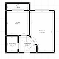 Квартира 39 м², 1-комнатная - изображение 1