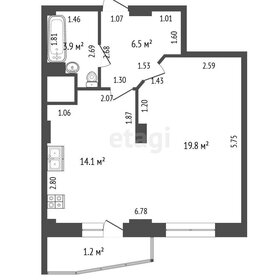 Квартира 44,3 м², 1-комнатная - изображение 1