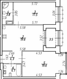 Квартира 70,7 м², 2-комнатная - изображение 1