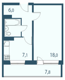 Квартира 38,6 м², 1-комнатная - изображение 1