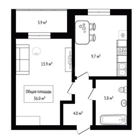 Квартира 36 м², 1-комнатная - изображение 1