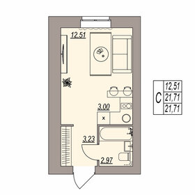 Квартира 21,7 м², студия - изображение 1