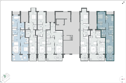Квартира 57,1 м², 3-комнатная - изображение 2
