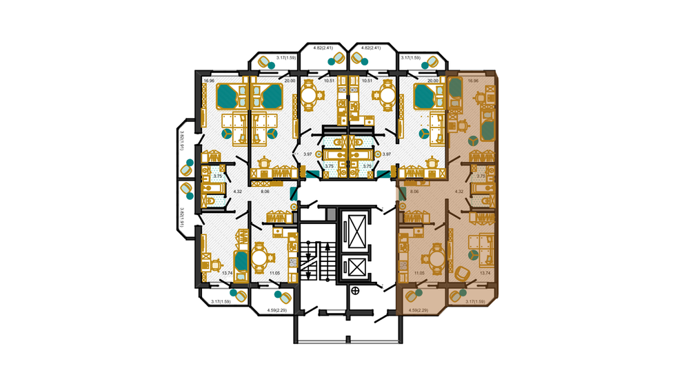 68 м², 2-комнатная квартира 9 200 000 ₽ - изображение 63