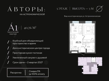 Квартира 40,8 м², 1-комнатная - изображение 1