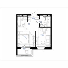 Квартира 36,6 м², 2-комнатная - изображение 2