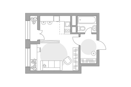 Квартира 31,5 м², студия - изображение 1